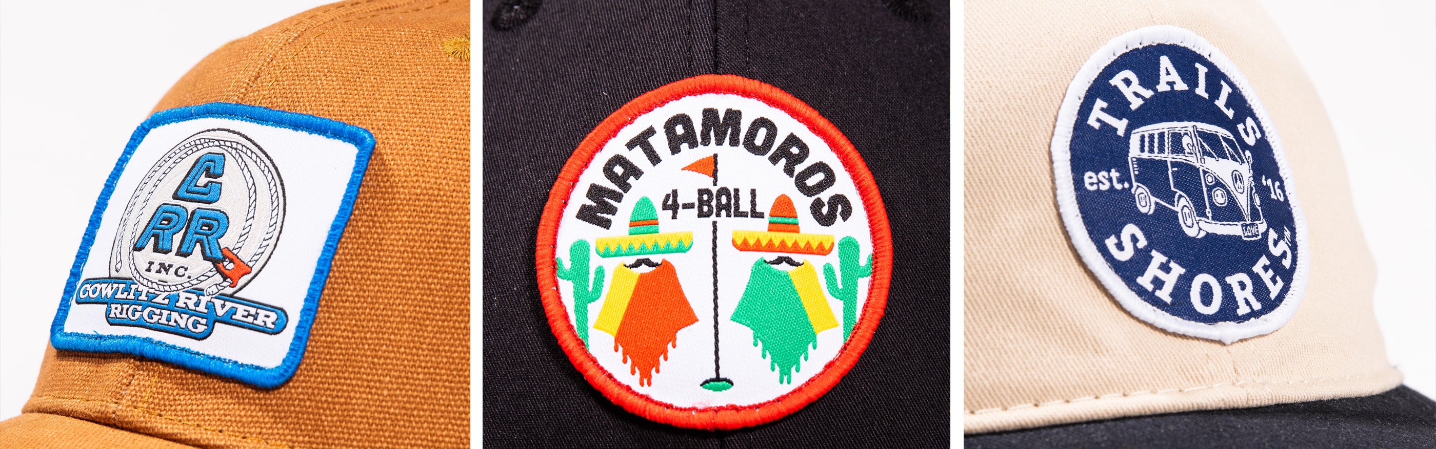 Pacific Headwear woven patch examples